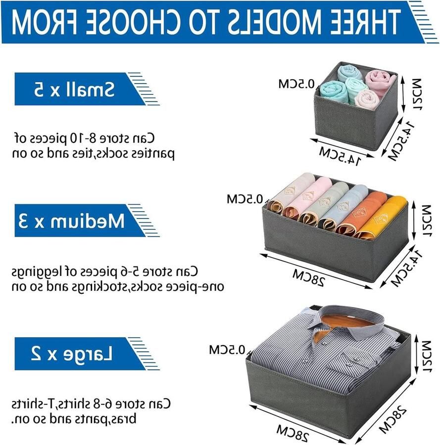 Lade-organizer opbergsysteem voor schuifladen Opvouwbare opbergdoos voor stof Beha's sokken stropdassen Kleding organizer