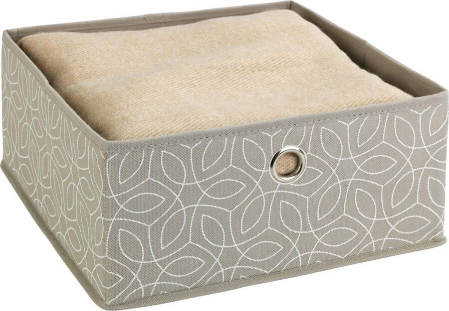 Lade-organizer set van 2 opbergdozen voor lades polypropyleen 28 x 13 x 28 cm taupe