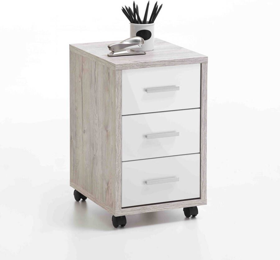 Ladeblok Colorado Wit Zandeiken Met wielen Met lades Breedte 35 cm Diepte 42 cm Hoogte 58.9 cm
