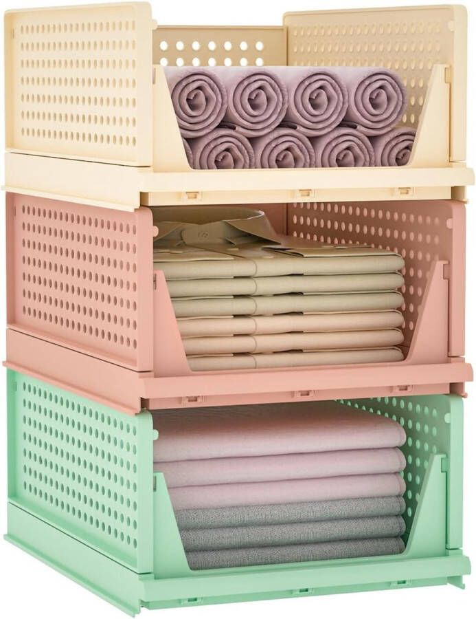Ladebox stapelbare kledingkast organizer opbergdoos voor kleding keuken slaapkamer