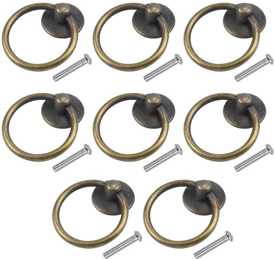 Ladegrepen met knop Goud Set van 10