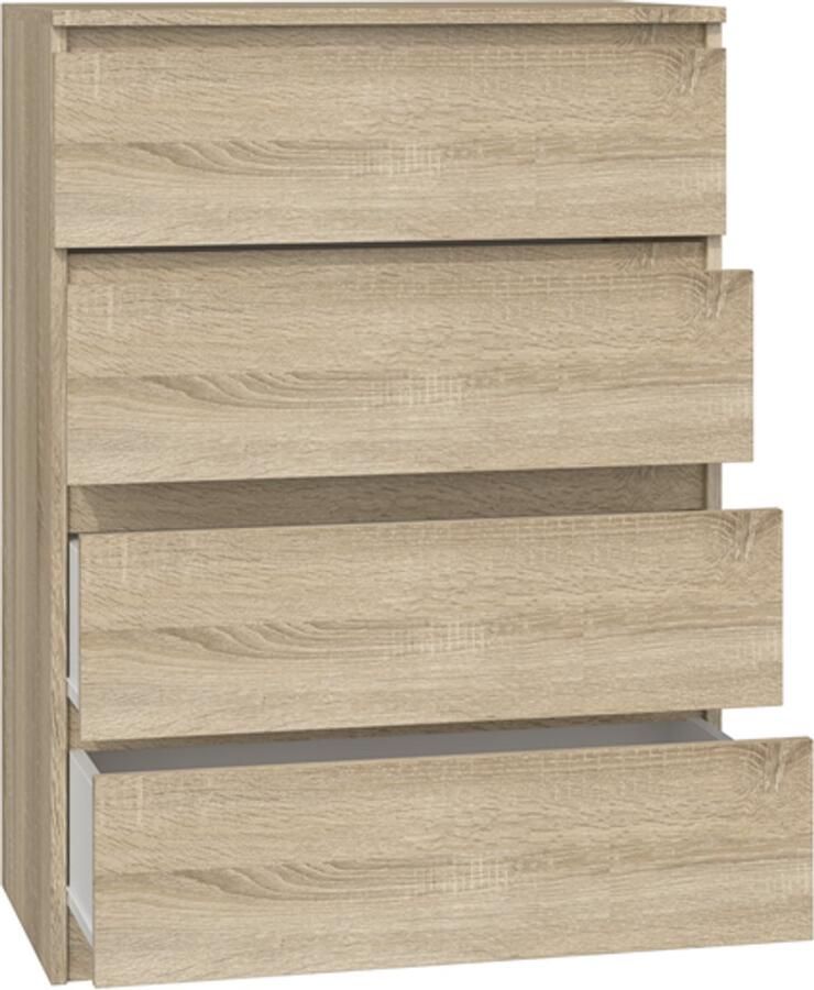 Maxy shop Ladekast 4 lades Licht Eiken