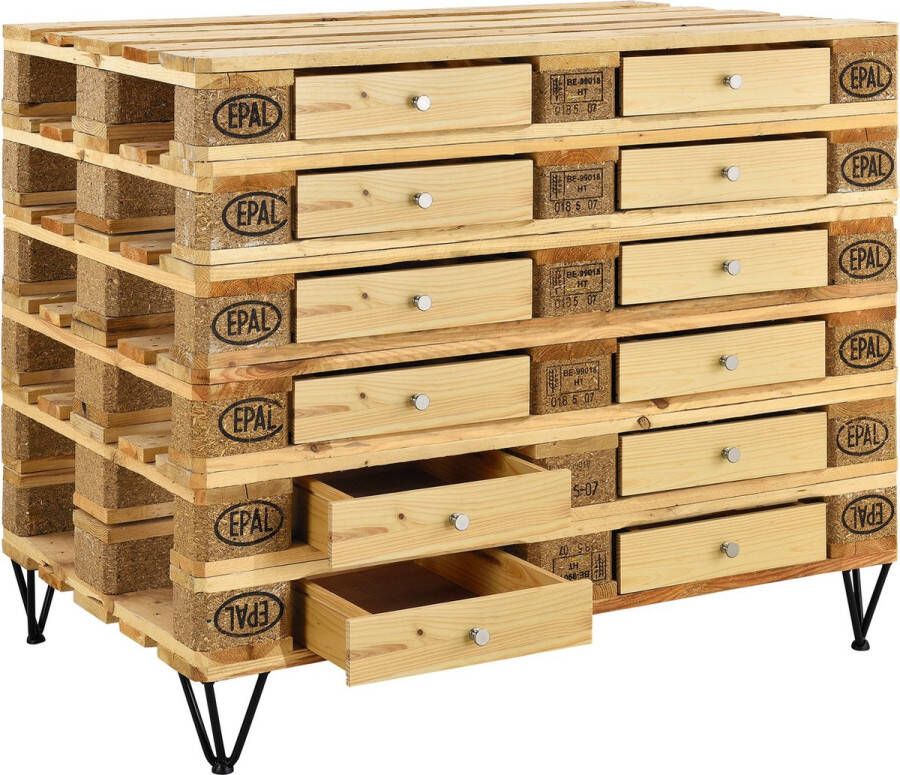 Inandoutdoormatch Ladekast Grover Voor Palletmeubels Houtlook MDF