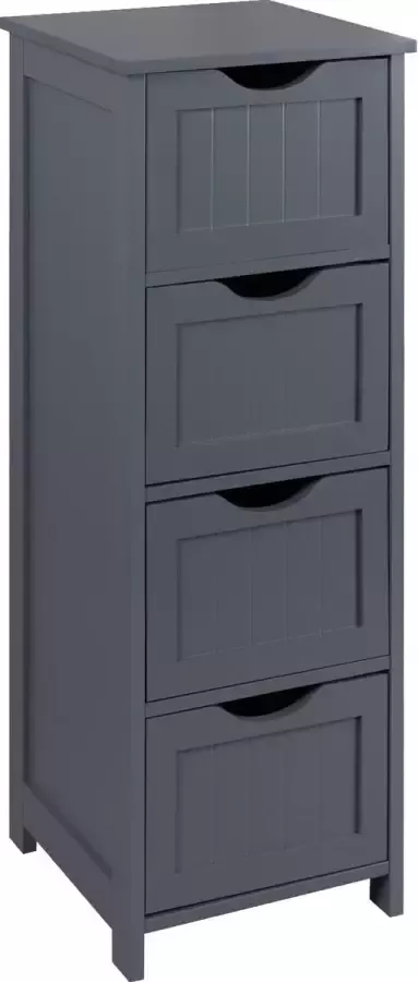 Ladekast Kastje Wandkast Industrieel 4 lades Opbergkast Veelzijdig Grijs