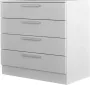 Ladekast MATHIAS 4 laden Wit L 80 cm x H 76 cm x D 40 cm - Thumbnail 2