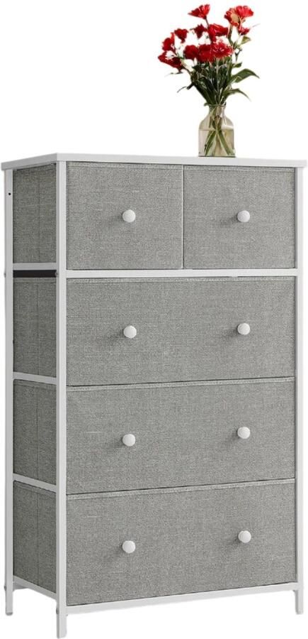 Ladekast opbergkast 5 lade stalen dressoir ruimtebesparing 30 cm x 56 cm x 93 cm