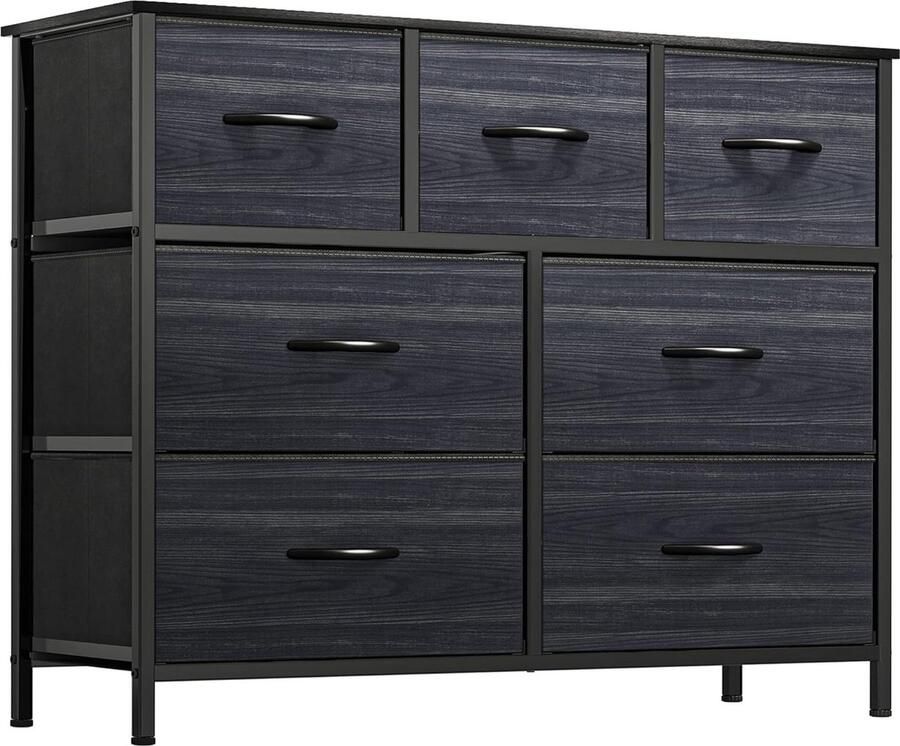 JGS Ladekast Opbergkast 7 Laden Stof Met Handgrepen Opbergkast Ladekast Huada Stof Print