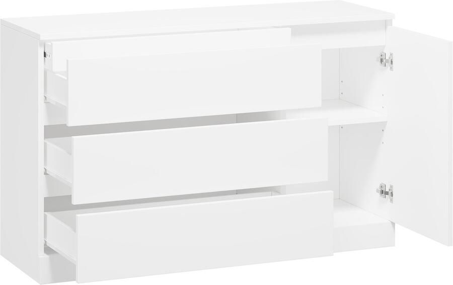 GOTAGEE Ladekast slaapkamer tegen de muur opbergkast Eenvoudige opbergkast nachtkastje thuis verborgen kluisjes wit