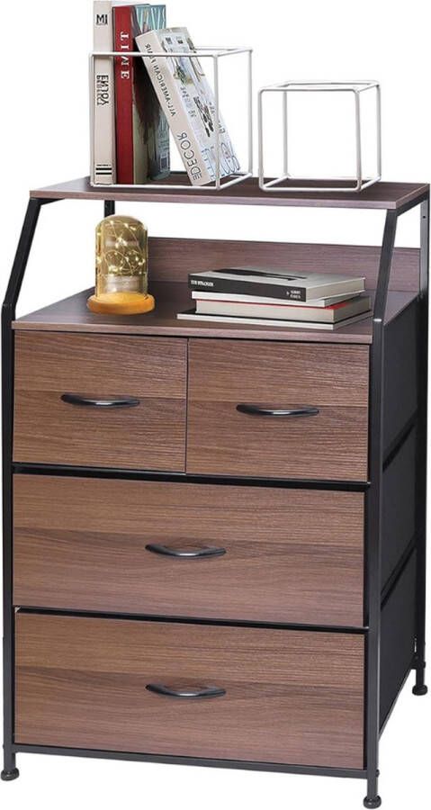 Ladekastje Bijzetkastje Commode kast Zijkast met lade Nachtkastje Woonkamer Slaapkamer Kantoor Hal Ladekastje hout Ladekasten slaapkamer Commode Ladenkastje Hout Metaal