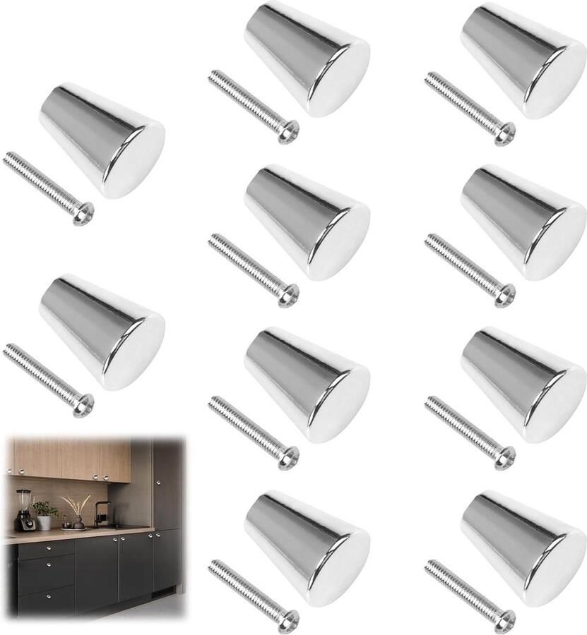 Ladeknoppen 10 stuks moderne meubelknoppen met schroeven ronde vorm keukenkastjes lades badkamermeubels renoveren