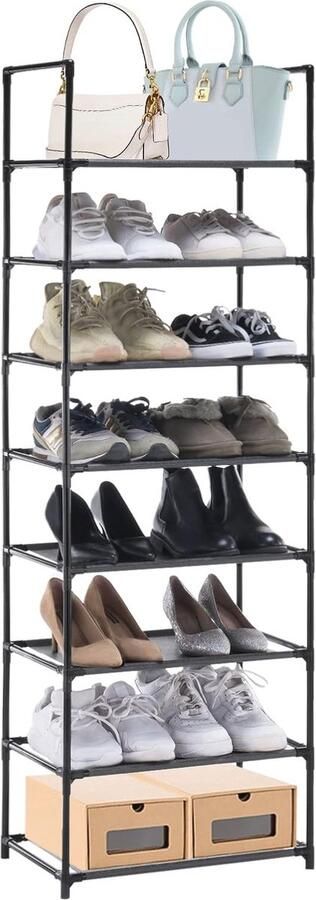 Schoenenrek voor 50 Paar 5-10 Niveaus Verstelbaar en Stevige Opbergoplossing