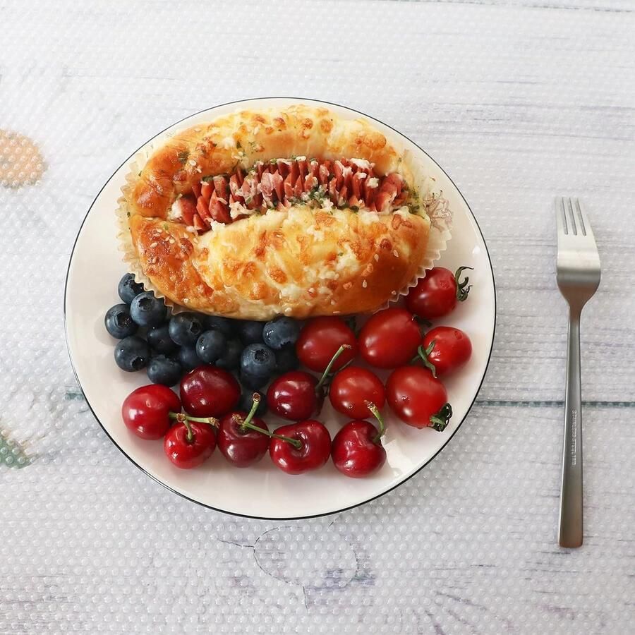 Lademat 30 cm x 150 cm x 3 stuks kastpapier ladevoering Eva waterdicht niet-klevend ondertapijt voor keukenkasten eettafel (transparant punt)