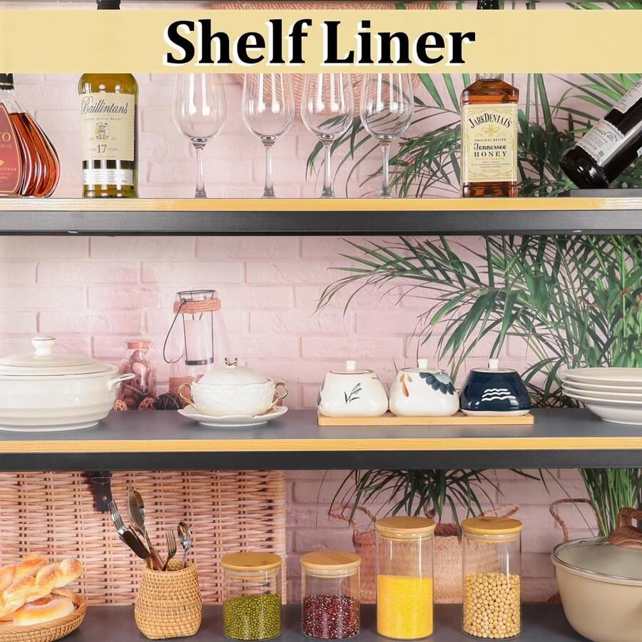 Lademat 45x600cm keukenmat voor lades lade-inzet op maat te knippen EVA koelkastmatten voor lades planken kast koelkast (grijs 45x600cm)