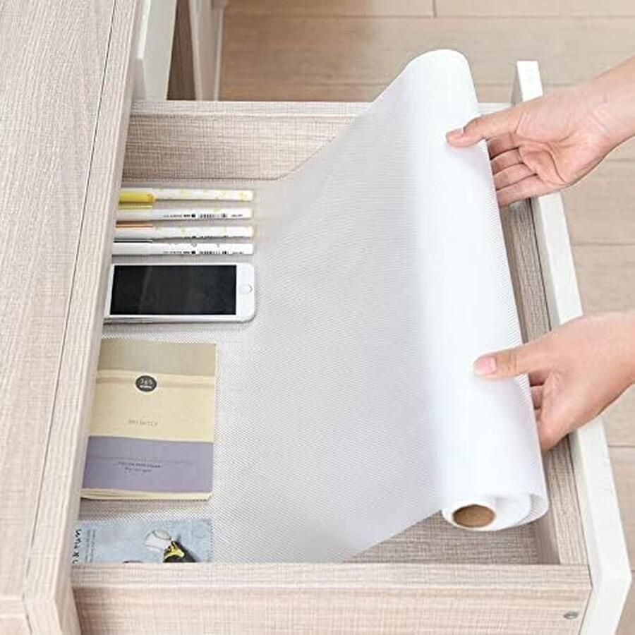 Lademat 60 x 500 cm van EVA waterdicht antislipmat kastmat op maat te snijden niet klevend voor planken kasten laden koelkast (LFGB-gecertificeerd