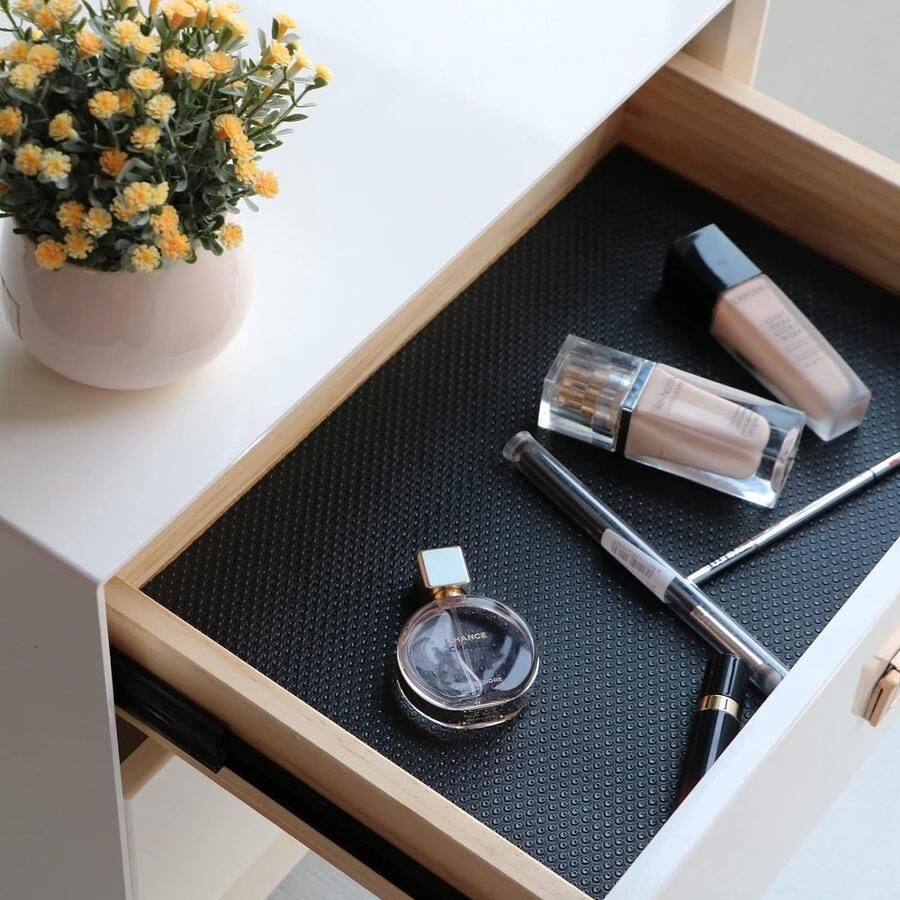 Lademat (grote maat) 70 cm x 500 cm Ladevoering EVA Waterdicht niet-klevend ondertapijt voor keukenkasten (zwart punt)