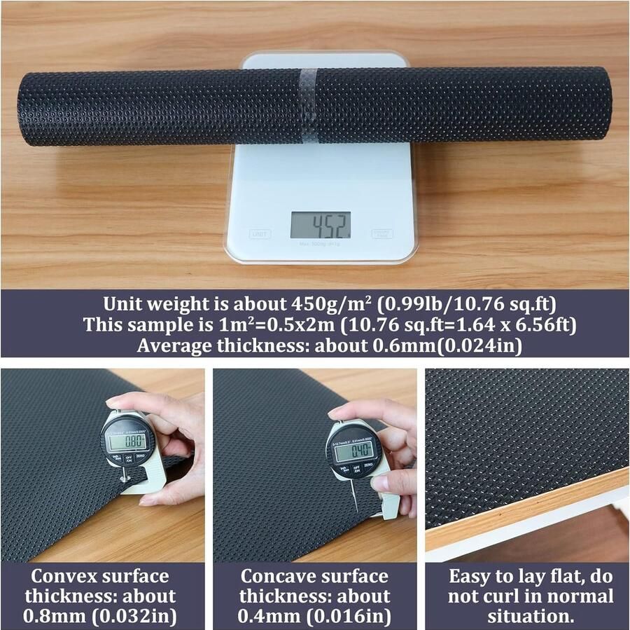 Lademat (Oversize) 30cmx300cm Kastpapier Ladevoering Eva Waterdicht Niet-klevend Ondertapijt voor Keukenkasten (Zwart Dot)