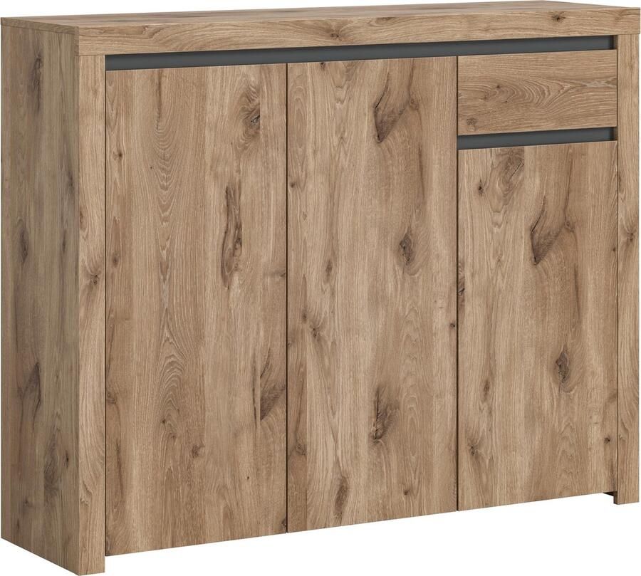 Rootz Living Rootz Ladenkast Nox Oak Nb Tallboy Dressoir Modern Design 131cm x 105cm x 37cm FSC-gecertificeerd hout Hedendaagse esthetiek