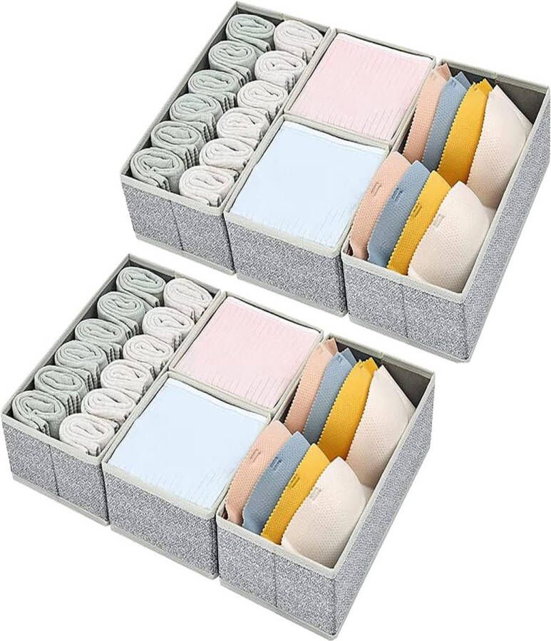 Ladenorganizer 8 stuks ondergoed organizer stoffen kast organizer opvouwbare opbergdoos voor het bewaren van ondergoed sokken stropdassen riemen en andere accessoires