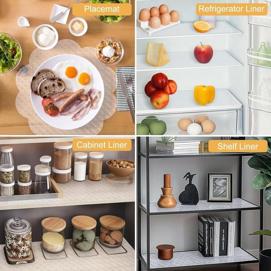 Ladevoeringen waterdicht en oliebestendig keukenladevoering matten van plastic EVA-materiaal 30 cm x 610 cm papierbeschermer voor keukenkast planken heldere diamant ontwerp bescherming en decoratie voor lades