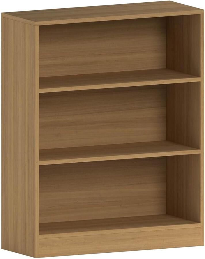 Lage boekenkast modern en functioneel 1 stuk kleuren spaanplaat en MDF H 75 x B 60 x D 24 cm