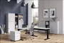 Lage dichte kantoorkast laden Ergonoma Lichtgrijs Breedte 80 cm Hoogte 120 cm Diepte 40 cm Met lades Met planken Met openslaande deuren - Thumbnail 1