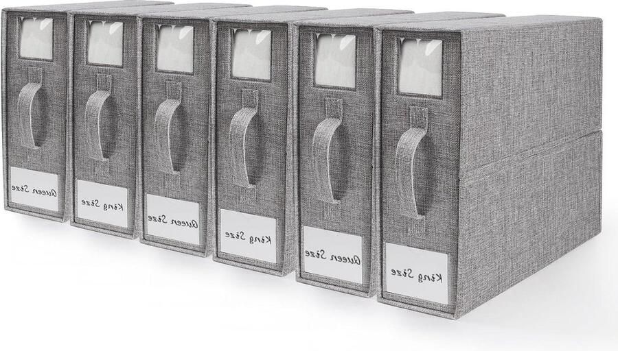 Laken-organizer Opvouwbare opslag 6 stuks Grijs