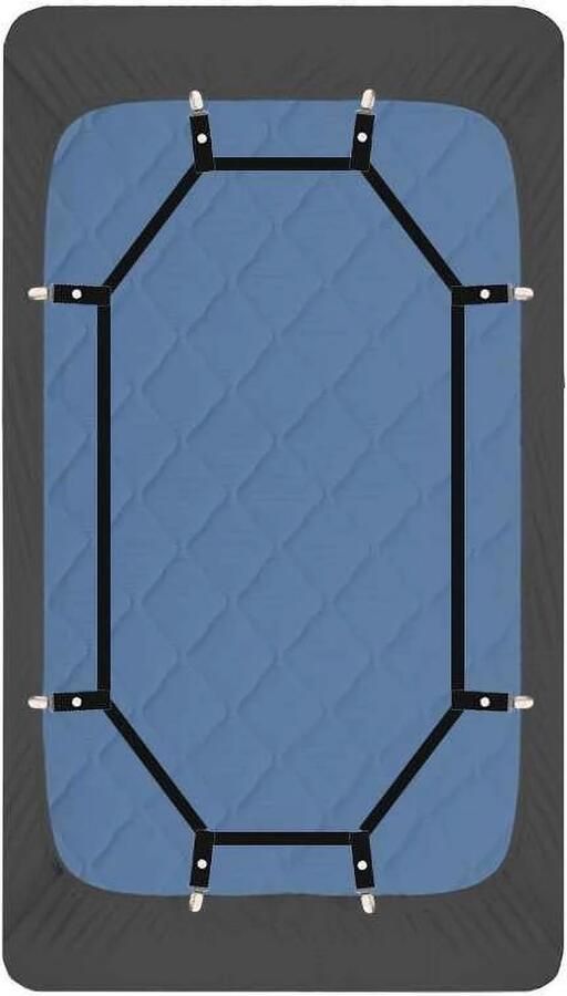 Lakenhouder Straps Lakenhouders Bevestigers 360 Degree Bed Sheet Bevestiger Sterkste en Effectieve Extender voor alle matrasmaten zwart