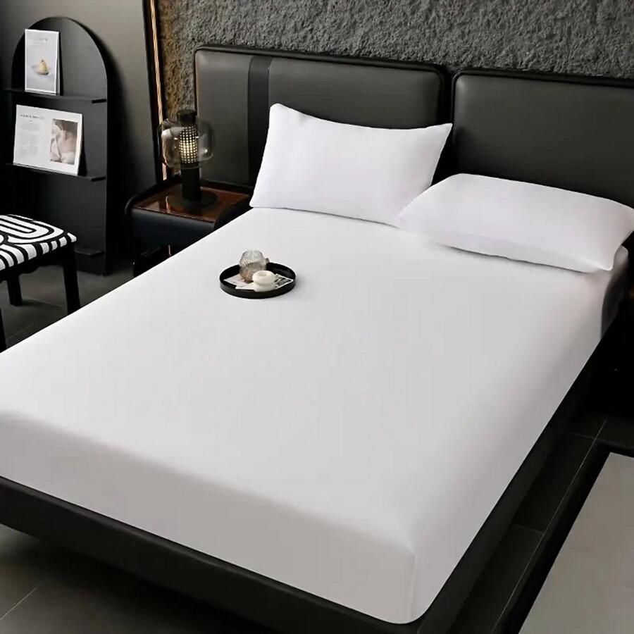 Lakens 2 persoons- Hoeslaken 100% Katoen -180X200 cm met ruime hoek van 35cm Geschikt voor boxspring matras Wit