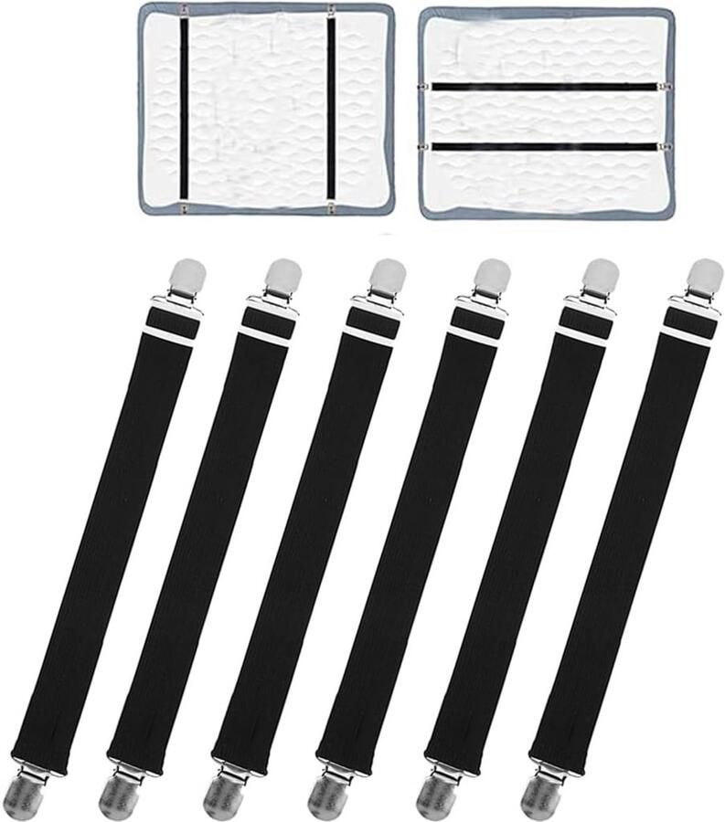 LAKJUOZ Tafelkleedclips voor buitentafels 6 stuks tafelkleedclips voor buiten tafelkleedclip tafelkleedhouder elastische bedlakenbevestiging voor beddengoed bed matras of bank