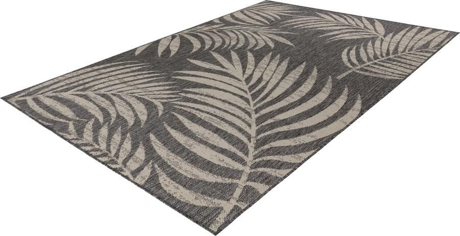 Lalee Casa Vloerkleed Outdoor Buitengebruik Sisal look Flatwave tuin kleed Tapijt Karpet 200x290 cm- zilver