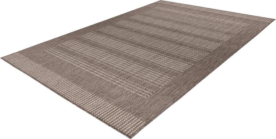 Lalee Casa Vloerkleed Outdoor Buitengebruik Sisal look Flatwave tuin kleed Tapijt Karpet 80x150 cm- taupe