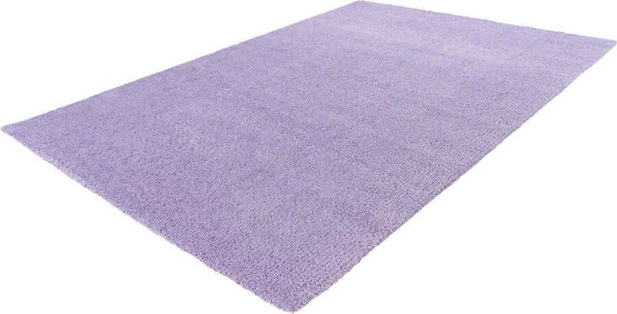Lalee Dream- Hoogpolig vloerkleed- scandinavisch- effen- shaggy- superzacht- polyester- uni kleur- trendy- modern- 120x170 cm lavendel paars