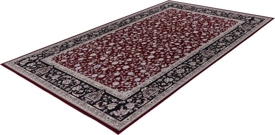 Lalee Dunya klassieke vloerkleed digitaal geprint karpet perziche motief laagpolig tapijt antislip rug wasmachine wasbaar 120x170 cm rood beige