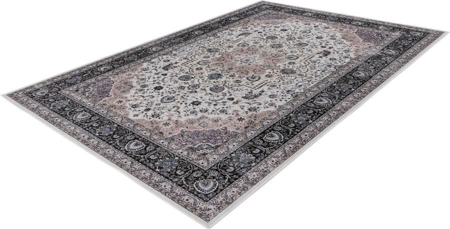 Lalee Dunya klassieke vloerkleed digitaal geprint karpet perziche motief laagpolige tapijt antislip rug wasbaar 240x330 cm ivory creme