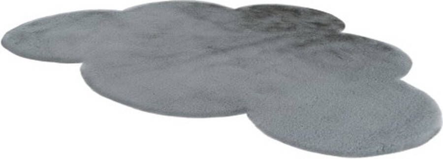 Lalee Emotion Kids- kindervloerkleed- fluffy- kinder tapijt- wolkje vorm- zilver- 80x120cm zilver
