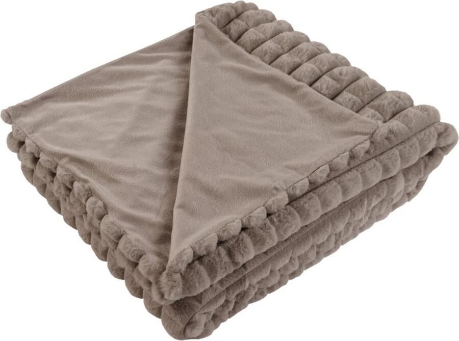 Lalee Harmony Taupe blanket super soft touch 150x200