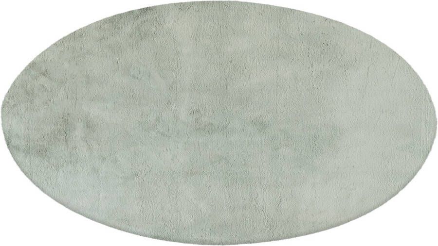 Lalee Heaven ronde Vloerkleed Tapijt – Karpet Hoogpolig Superzacht Fluffy Shiny- Silk look- rabbit- ROND 200x200 cm licht groen