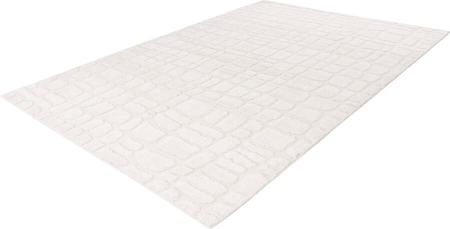 Lalee Lotus vloerkleed geometrisch tapijt bohemienstijl scandinavisch karpet hoog laag polig 200x290 cm ivory gebroken wit
