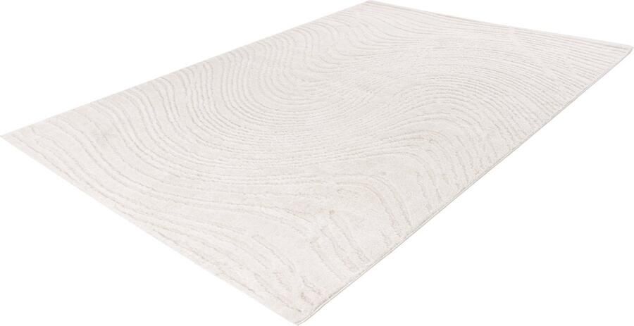 Lalee Lotus vloerkleed geometrisch tapijt bohemienstijl scandinavisch karpet hoog laag polig 80x150 cm ivory gebroken wit