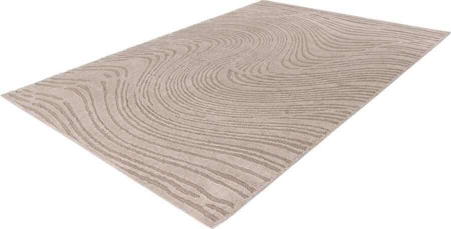 Lalee Lotus vloerkleed geometrisch tapijt bohemienstijl scandinavisch karpet hoog laag polig 80x150 cm beige