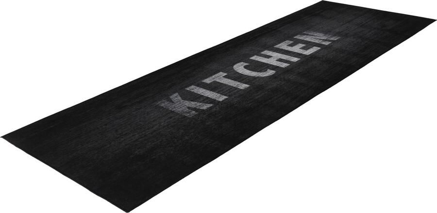 Lalee Luna keuken loper met antislip rug keuken tapijt wasmachine wasbaar 60x180 cm grijs zilver KITCHEN