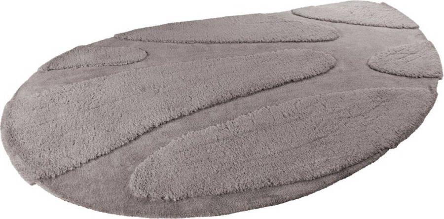 Lalee Milano Recycled Vloerkleed organische vorm organic hoog laag 3d Hoogpolig scandinavisch shaggy super zacht effen karpet 160x230 cm zilver grijs