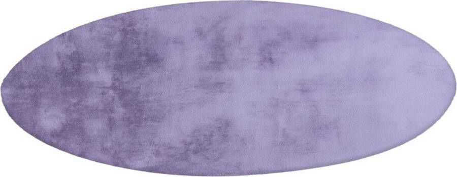 Lalee Paradise ROND Superzacht Hoogpolig effen Vloerkleed – Fluffy Tapijt – Karpet 120x120 cm ROND Lavendel licht paars