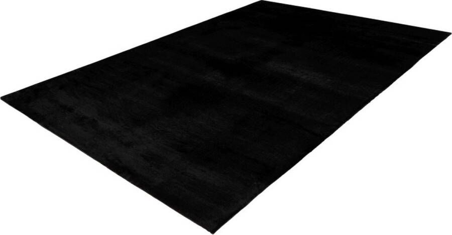 Lalee Paradise Superzacht Hoogpolig effen Vloerkleed – Fluffy Tapijt – Karpet 160x230 cm zwart