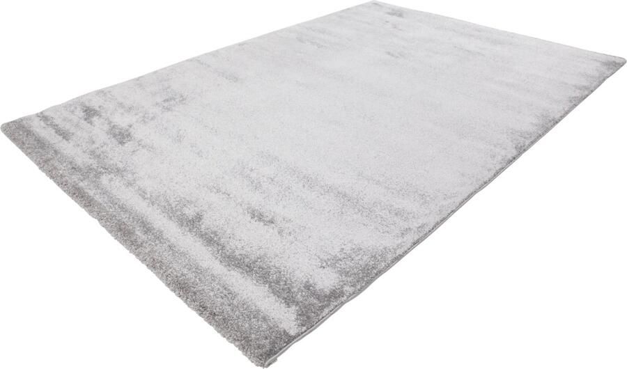 Lalee Softtouch- Berber Vloerkleed- dikke Effen tapijt hoogpolig- uni- shaggy- velvet 200x290 cm zilver