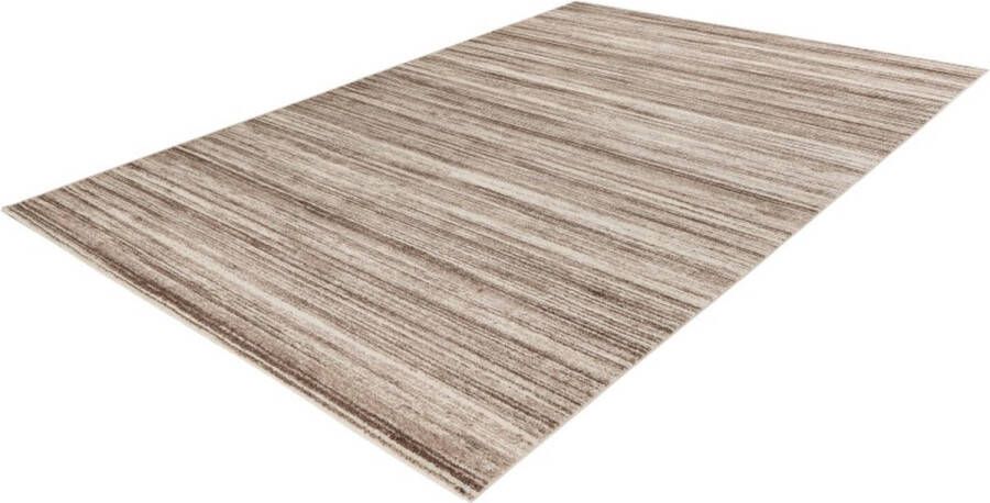 Lalee trendy- modern- laagpolig- vloerkleed- vintage- ruiten- strepen dessin- laag- hip en trendy- karpet- tapijt- 160x230 cm beige bruin
