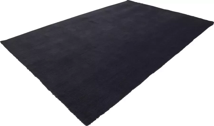 Lalee Velutto Hoogpolig- zacht- glimmend- velvet- effen- karpet- shaggy- 160x230 cm grafiet antraciet