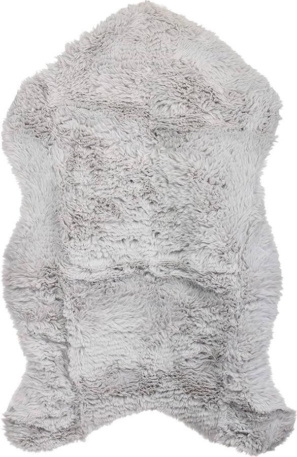 Lamsvacht Tapijt 60x90 cm Lichtgrijs Zacht en warm Microvezel