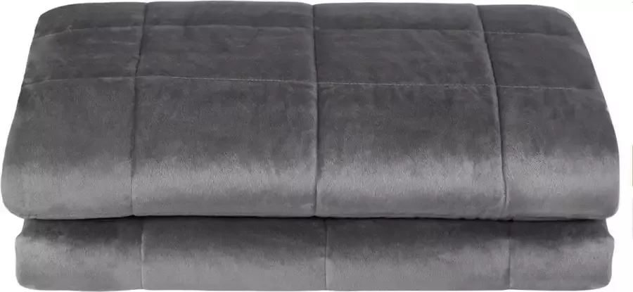 Laneetal Gewogen deken Angst Zware deken Grijs voor Slapen & Drukvermindering Sensorische Kalmerende Deken Voor Een Goede Nachtrust Niet-verwijderbare Korte Pluche Hoes met Glaskralen 7KG 150x200cm voor Eenpersoons Bed