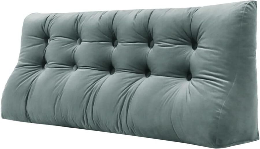 Lang Wigkussen en Rugkussen voor Comfort en Ondersteuning Geschikt voor Slaapbanken Lezen en Relaxen Hoofdkussen met Wasbare Fluwelen Hoes